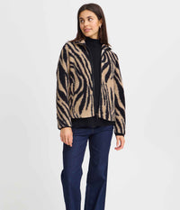 FRANSA NOVA CARDIGAN / JACKET IN SAND AND BLACK