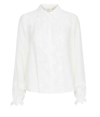 FRANSA LACE LACE SHIRT IN WHITE 