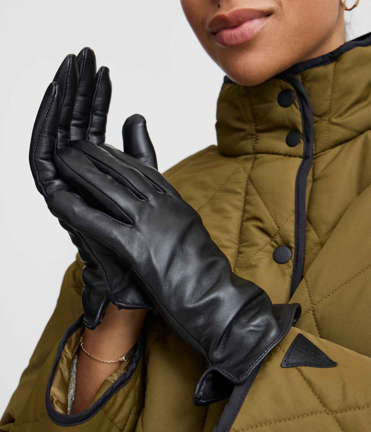 LEATHER GLOVES BAVANTE IN BLACK