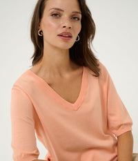 KAFFE LIZZA PULLOVER I PEACH