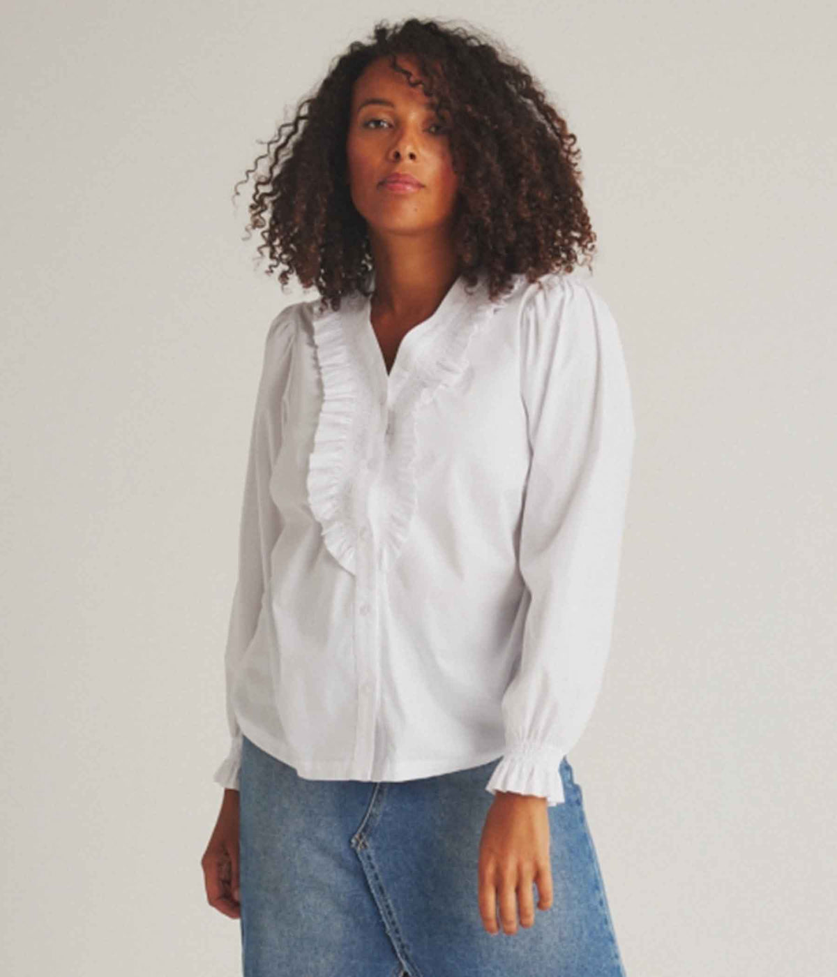 LUXZUZ ONE-TWO SHIRT IN WHITE