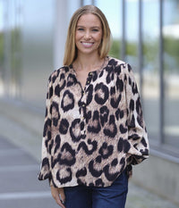 PREPAIR SONNA BLUSE I LEOPARD PRINT